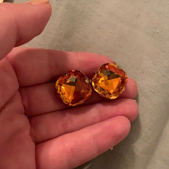 Catherine Popesco Jewelry - Orange CP Studs